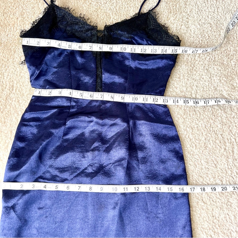ANTHROPOLOGIE LUMIERE Lace Accented Midi Sheath Slip Dress—SZ. XS - Picture 9 of 14